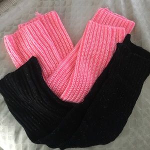 Neon Pink and Black Leg Warmers