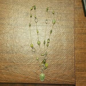 Sage Green and light bronze necklace