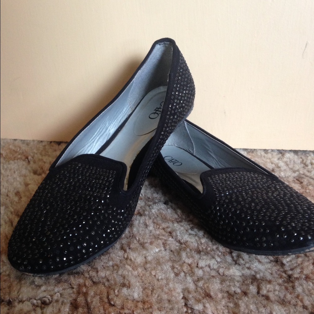 Cato black Sparkly Flats