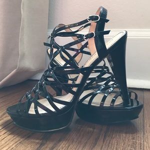 Marc Fisher Black Patent Platforms
