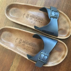 Birkenstock Madrid sandal - dark silver metallic