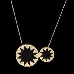 House of Harlow Double Sunburst Necklace