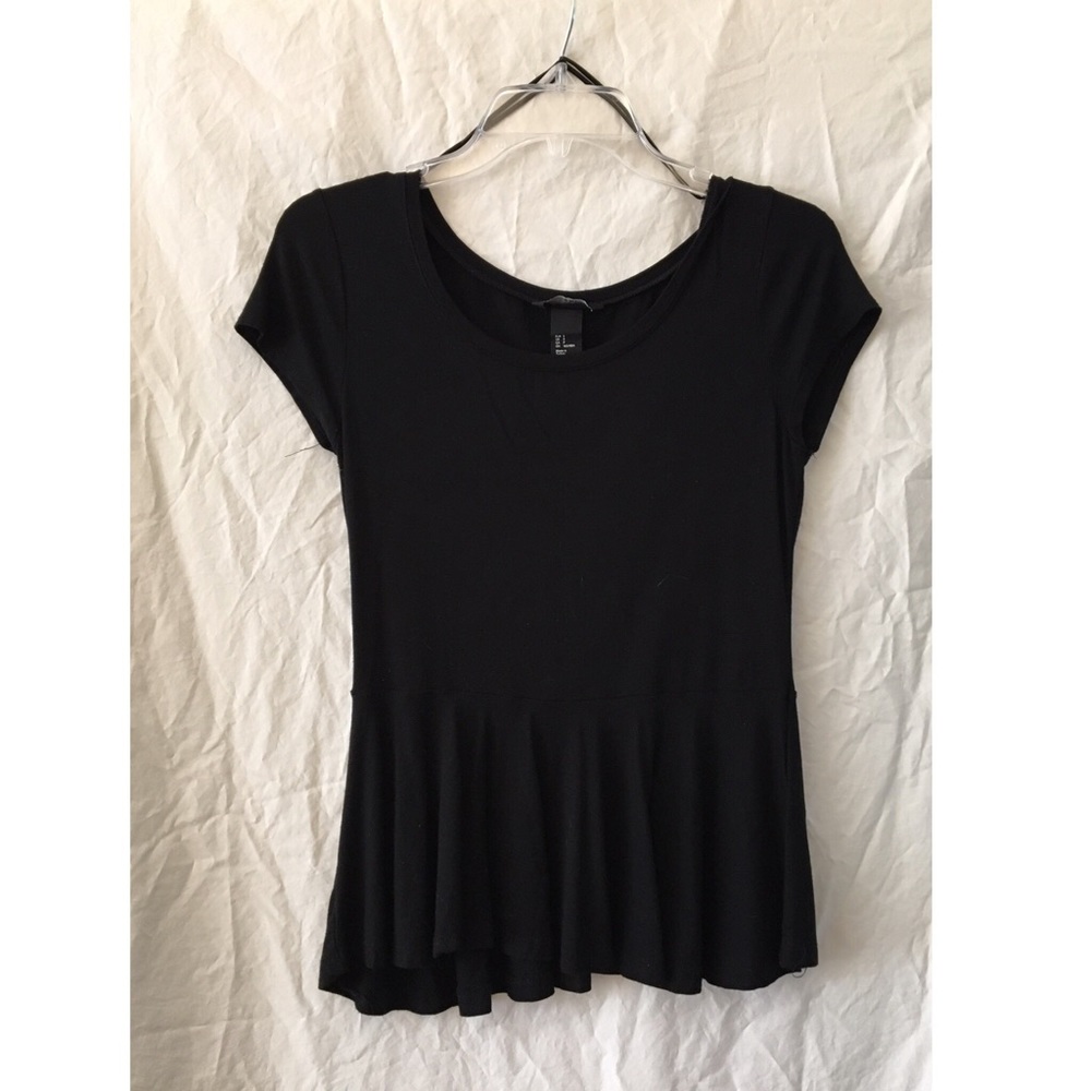 H&M Black Peplum Top