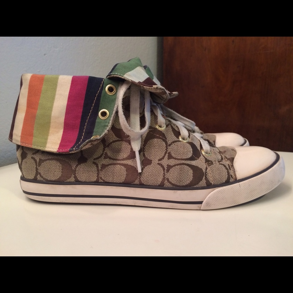 Authentic COACH "BONNEY" High Top Sneakers Size 9