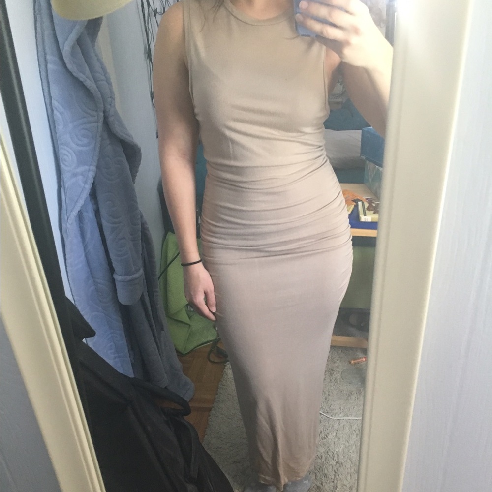 Tan maxi dress