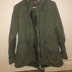 H&M army green coat