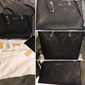 Michael Kors Jet Set Travel Chain Leather Tote