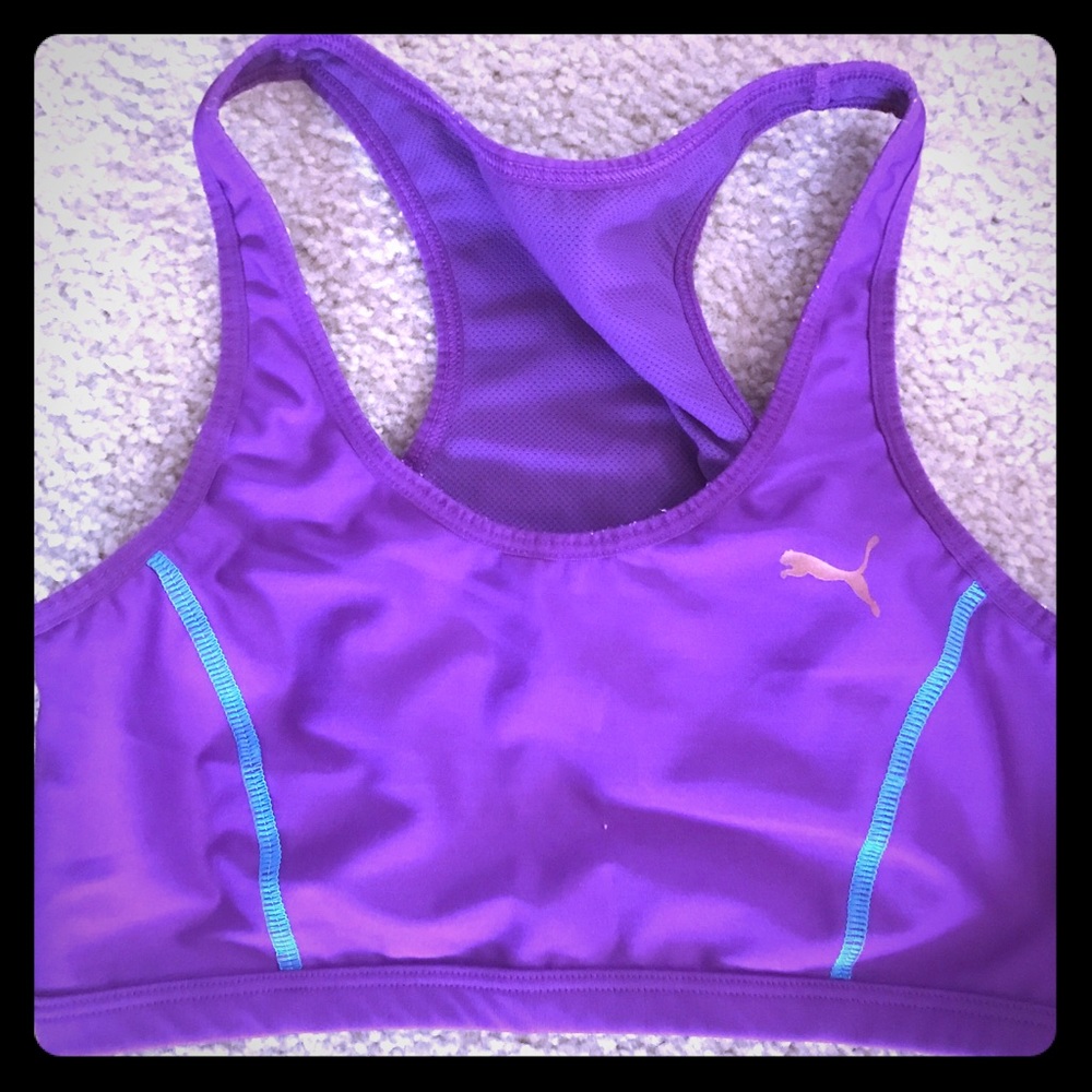 Puma purple size small sports bra