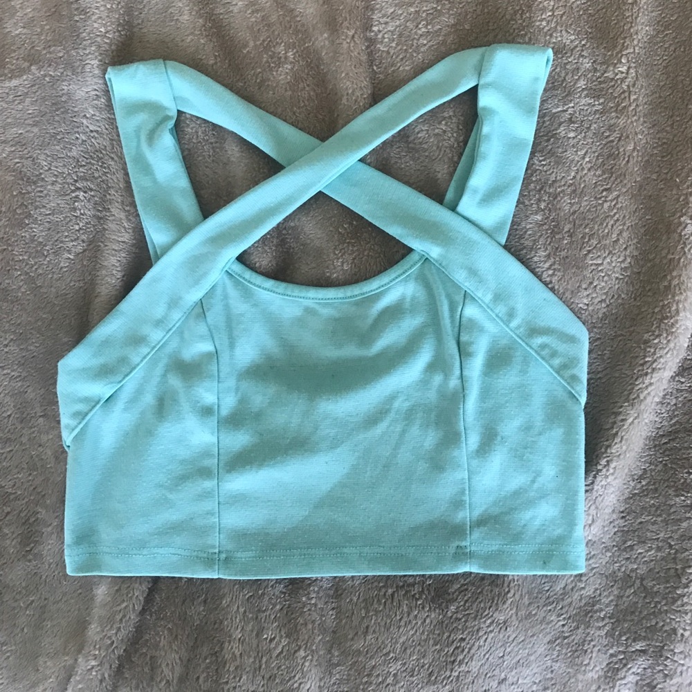 Seafoam green crop top size small