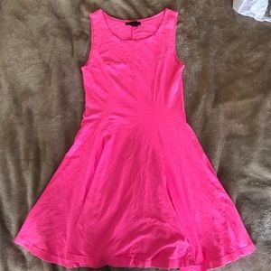 Bright pink skater dress