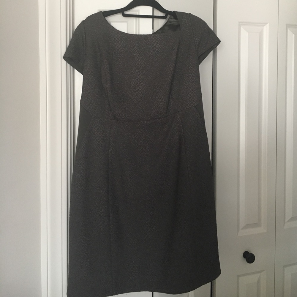 Tahari Woman Asymmetrical Neckline Dress
