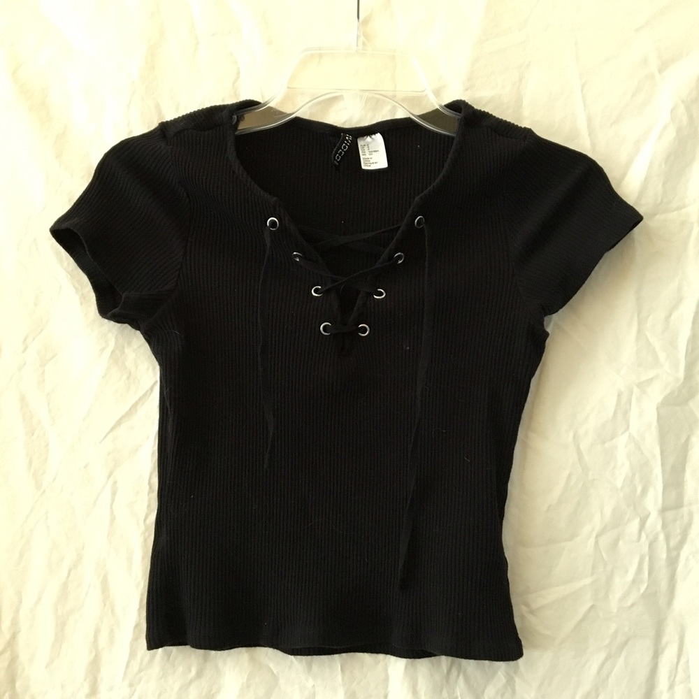 H&M Lace Up Tee