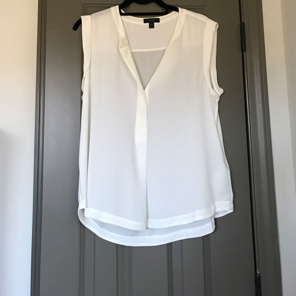 J Crew White Tank Blouse