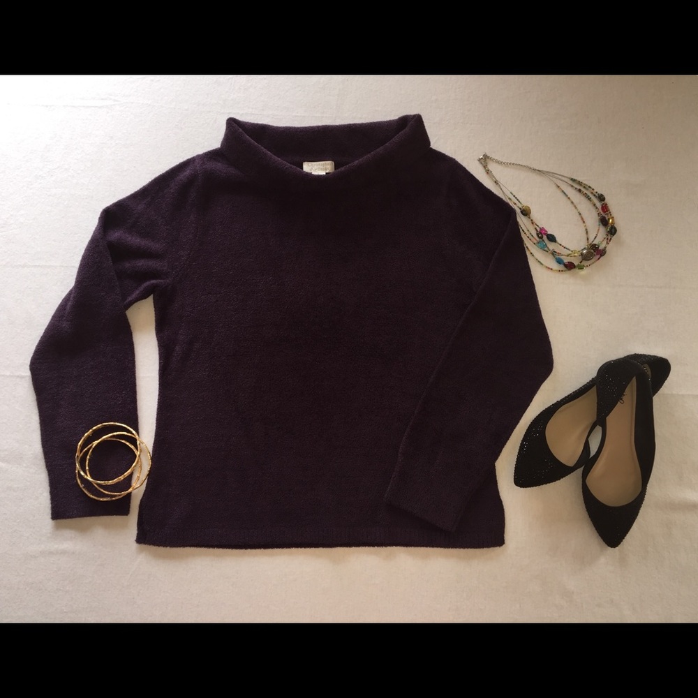 Purple crushed velvet sweater