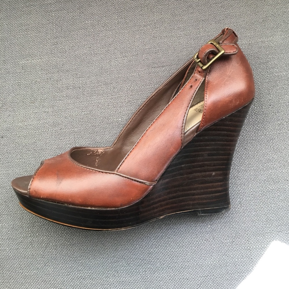 Saks Fifth Avenue Leather Wedges