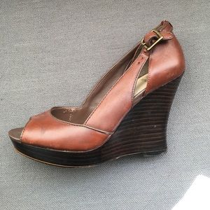 Saks Fifth Avenue Leather Wedges