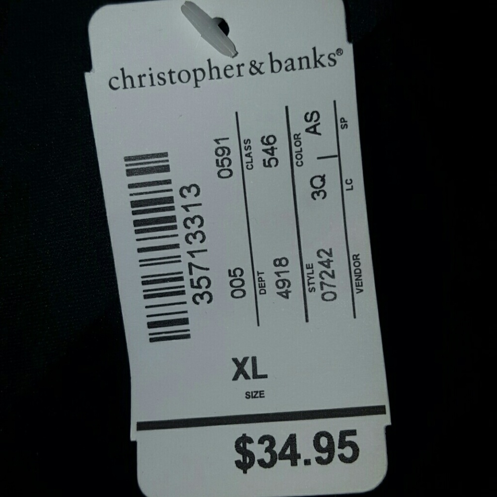 CHRISTOPHER & BANKS Emerald Green Button Blouse - Picture 4 of 6