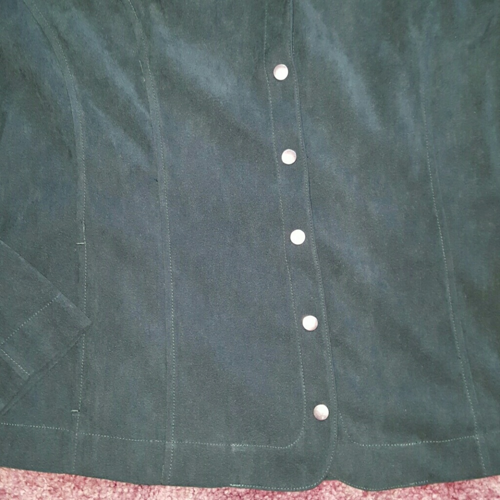 CHRISTOPHER & BANKS Emerald Green Button Blouse - Picture 6 of 6