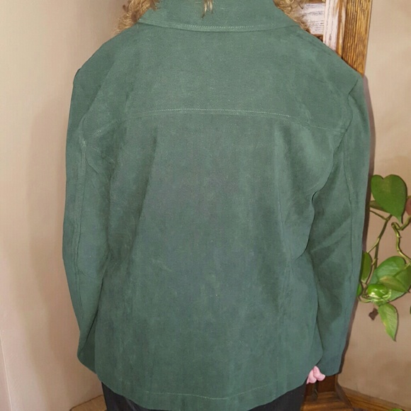 CHRISTOPHER & BANKS Emerald Green Button Blouse - Picture 3 of 6