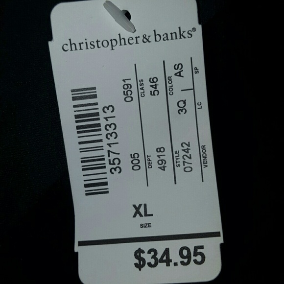 CHRISTOPHER & BANKS Emerald Green Button Blouse - Picture 4 of 6