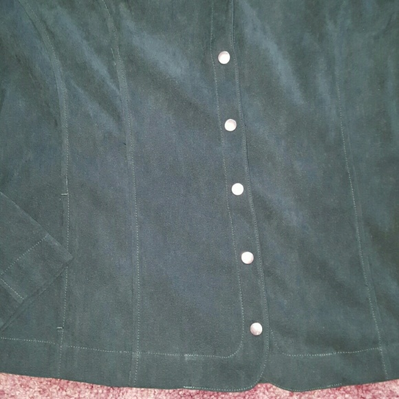 CHRISTOPHER & BANKS Emerald Green Button Blouse - Picture 6 of 6