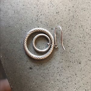David Yurman Jewelry - David Yurman double hoop drop diamond earrings David Yurman Jewelry - David Yurman double hoop drop diamond earrings