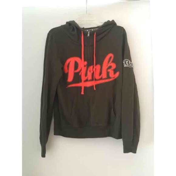 PINK Victoria's Secret Tops - VS Olive Half Zip