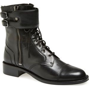 NWOT Via Spiga Bindu leather combat boots - Size 6