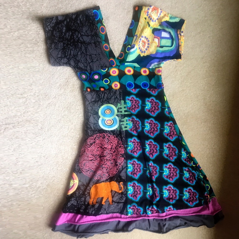 Desigual Gala v-neck dress