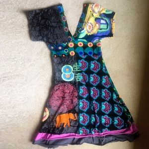 Desigual Gala v-neck dress