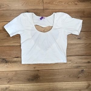 Heart back crop top