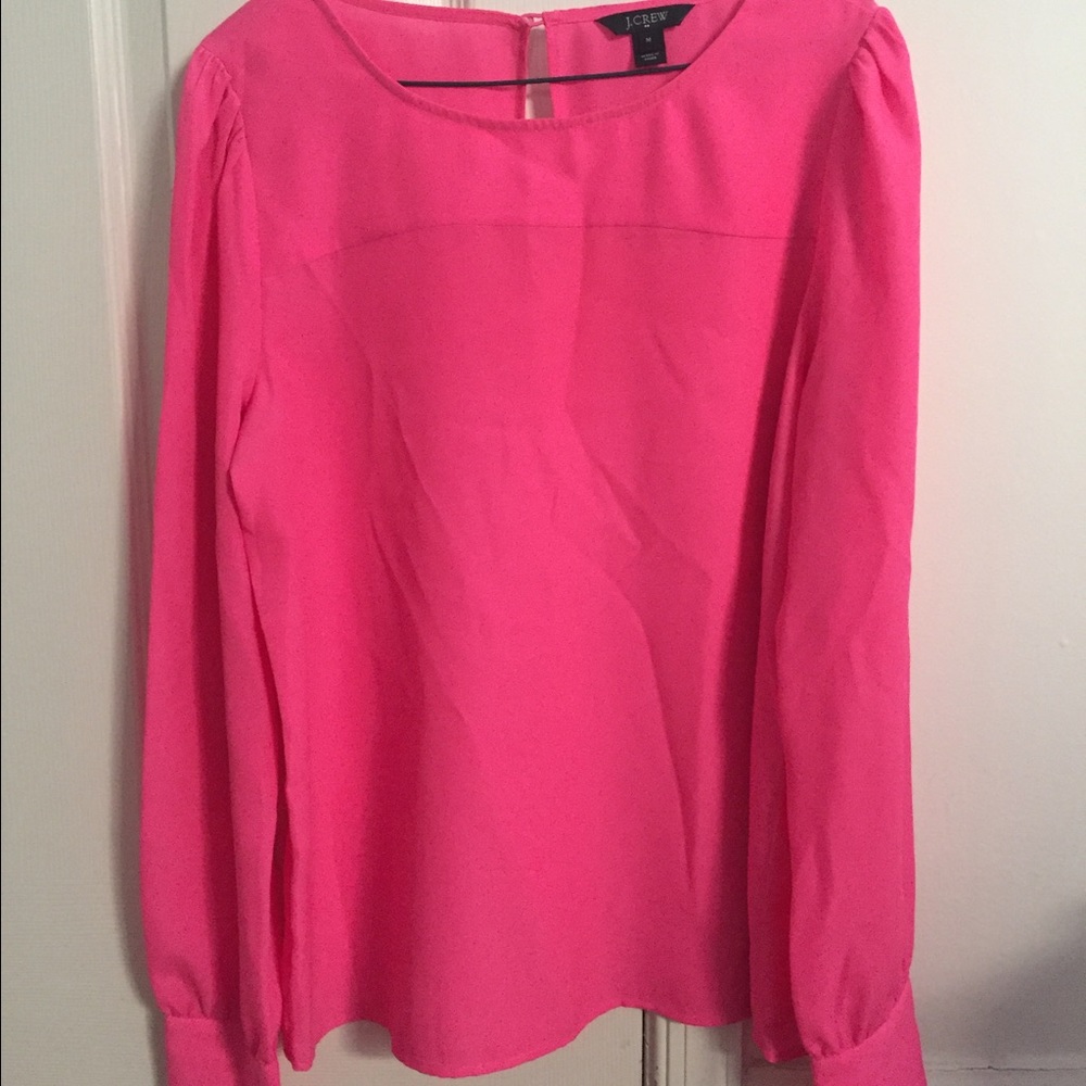 J. Crew Pink Polyester Blouse M