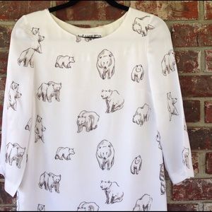 Anthropologie Polar Bear Mini Dress