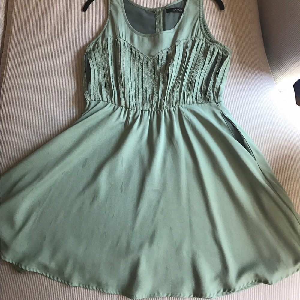 Pastel green sweetheart dress