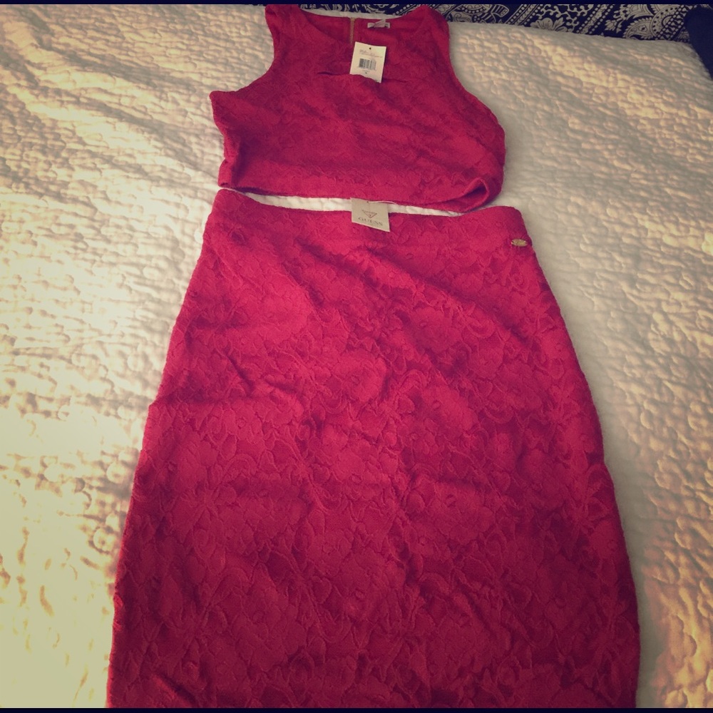 New with tags matching crop top and pencil skirt.