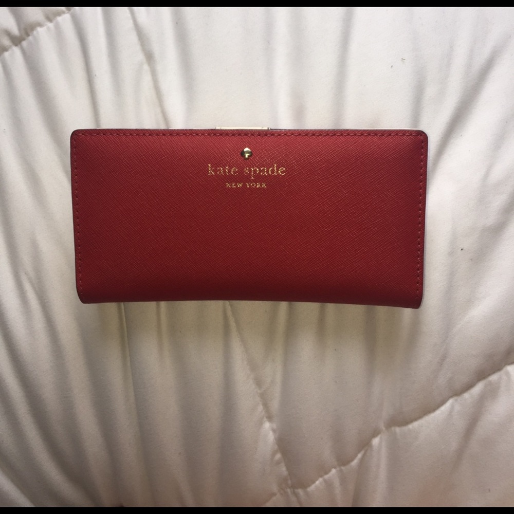 red Kate Spade wallet