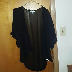 Black sheer kimono