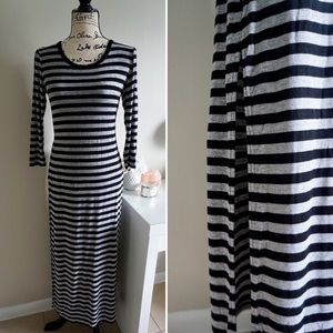 MICHAEL by Michael Kors striped jersey maxi dress