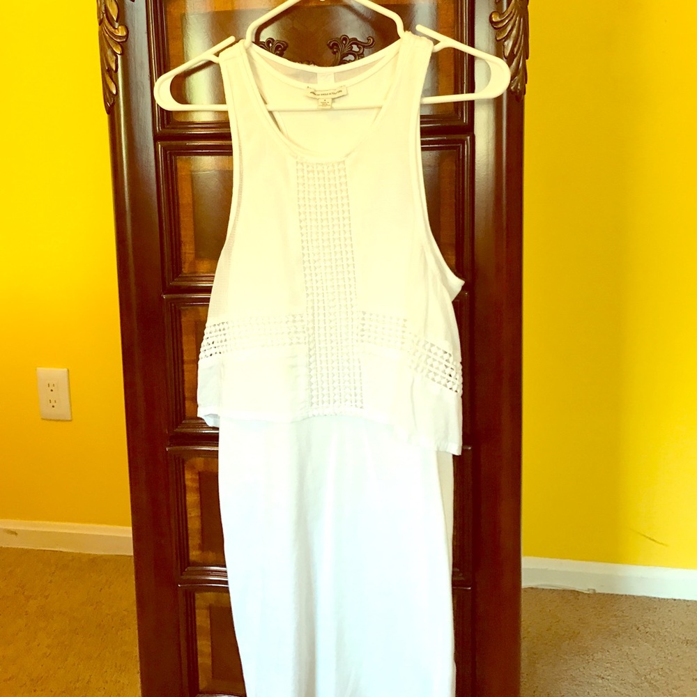 One piece beautiful white summer dress.