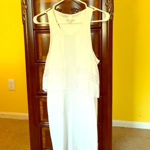 One piece beautiful white summer dress.