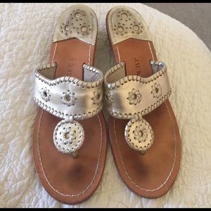 Wedged Gold Jack Roger Sandal sz 9m