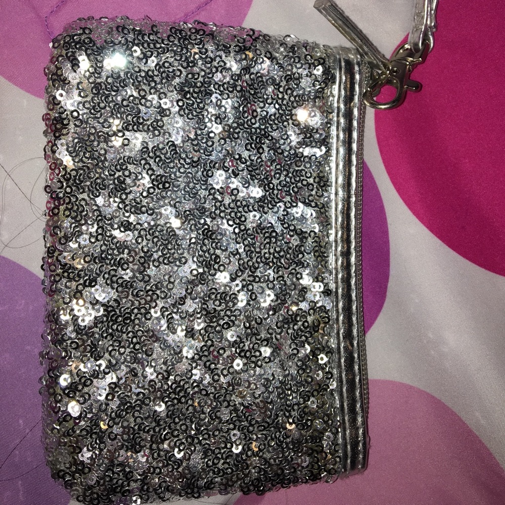 Charming Charlie Silver Sequenced Wristlet