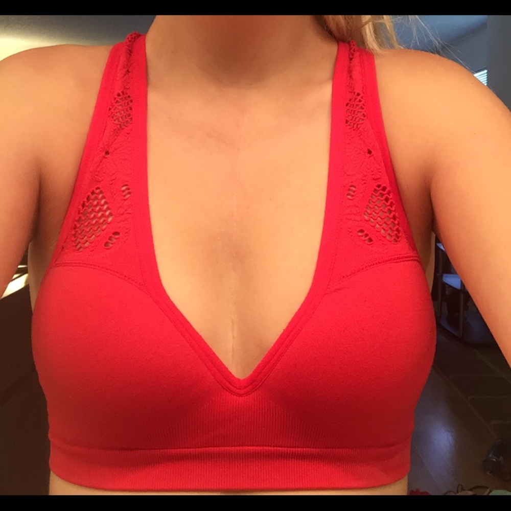 PINK push up cotton sports bra!