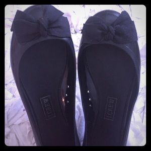 J.Crew Gel Flats with Bow! 🖤