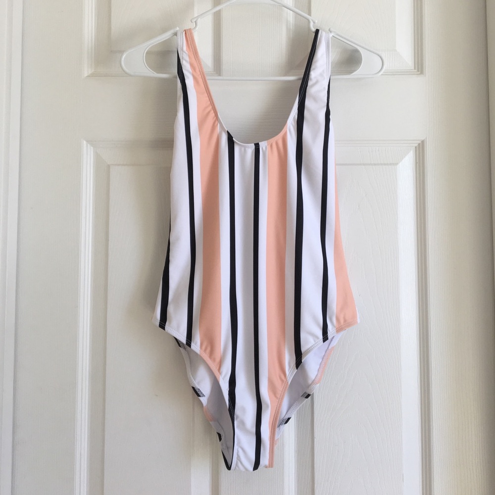 Misguided striped swimsuit