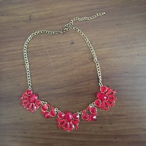 Red and gold statement necklace