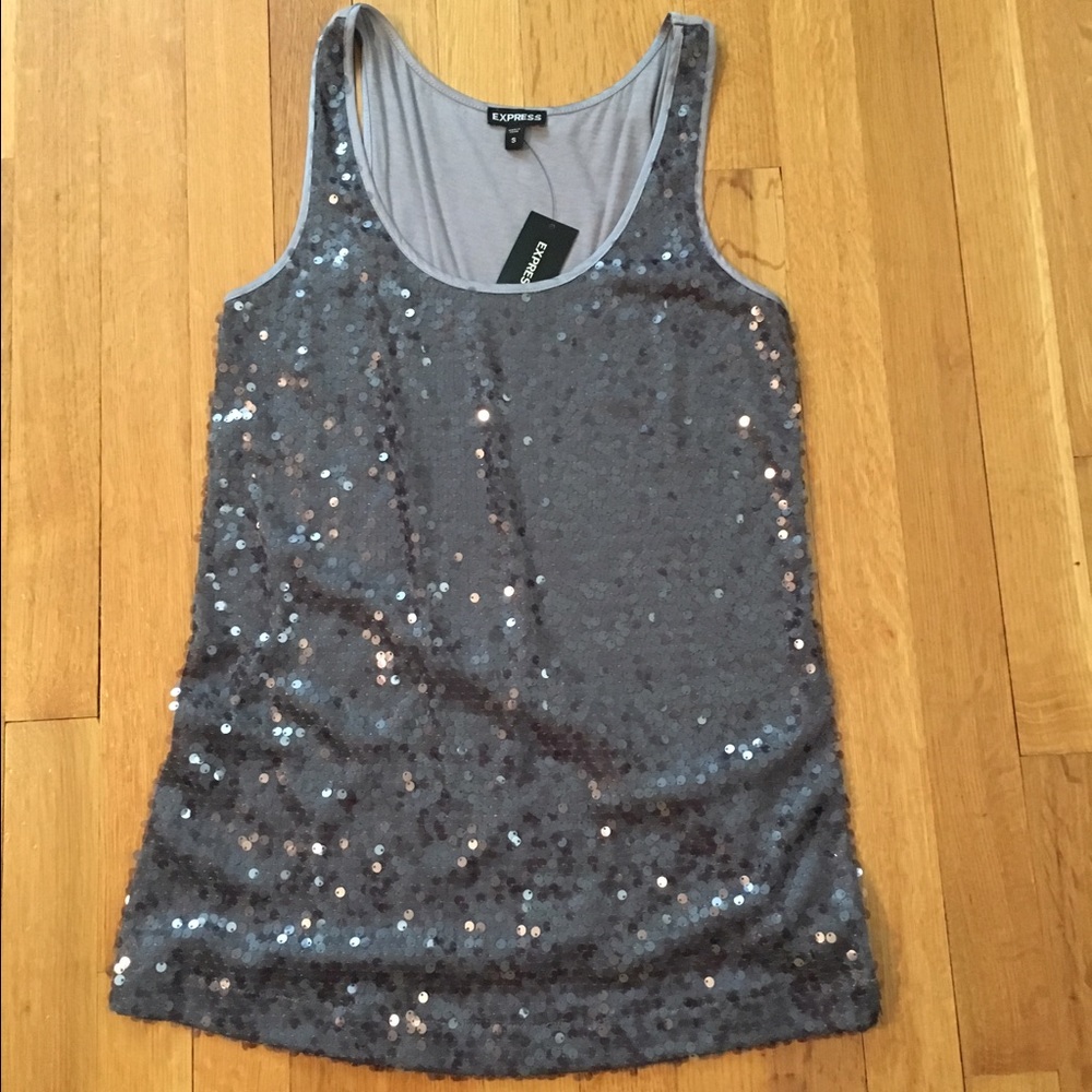 Sequin front tank top