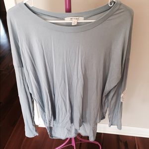 Comfy Baby Blue Shirt with Laced Sleeves