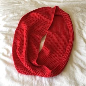Red Waffle Scarf