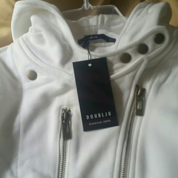 BRAND NEW DOUBLJU HOODIE JACKET OFF WHITE - Picture 4 of 6
